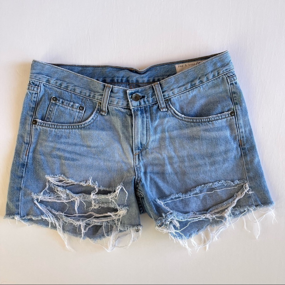 Rag & Bone Jean Shorts Ripped Color Rye - Picture 3 of 9